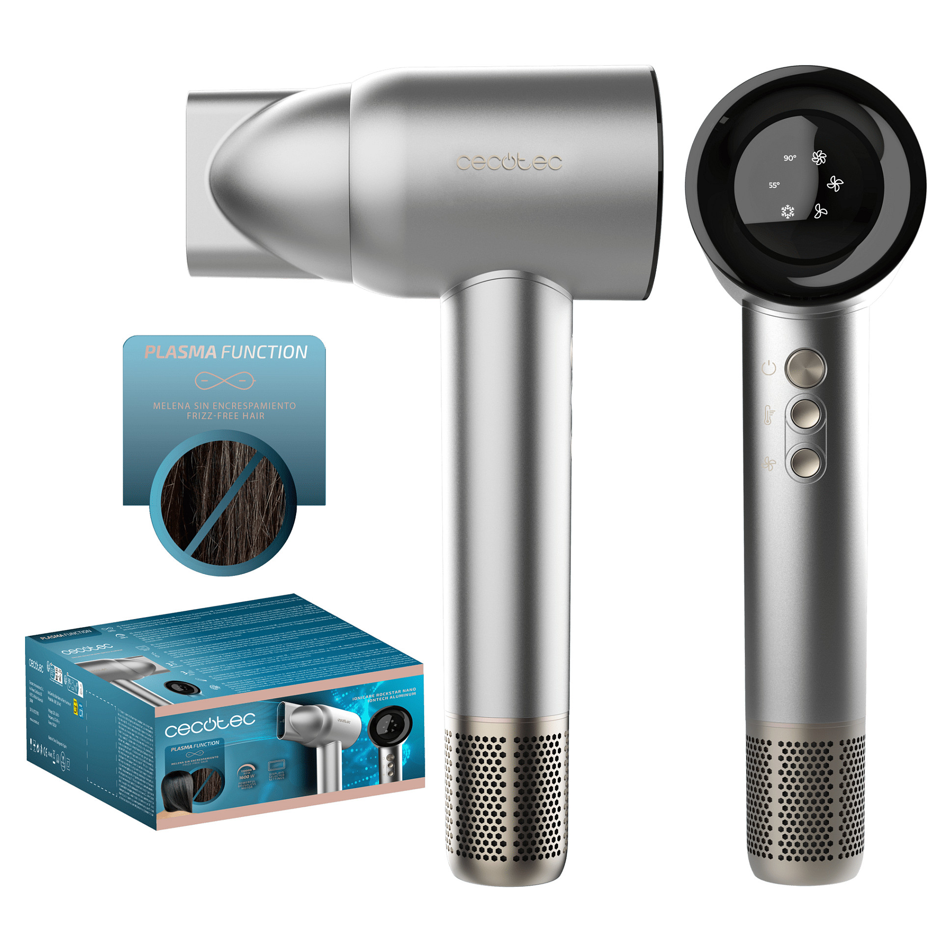IoniCare RockStar Nano IonTech (aluminium/rosgold, 1600 Watt) Haushaltskleingeräte