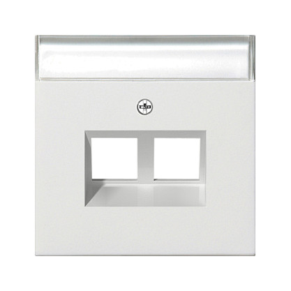GIRA 2640112 Abdeckung BSF Modular Jack 30° 2fach Flächenschalter Reinweiß Elektroinstallation