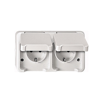 MERTEN MEG2320-8029 SCHUKO-Doppel-Steckdose, waagerecht angeord Elektroinstallation