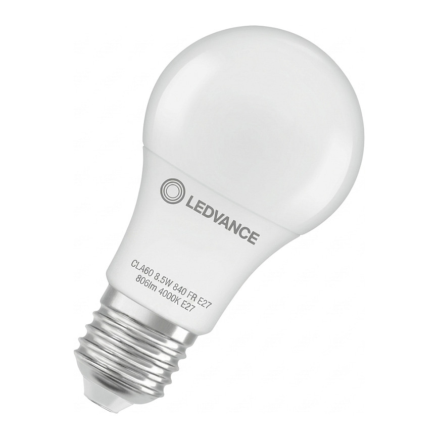 LEDV LED Bulb 8,5-60W/840 806lm E27 matt 200° 15000h EEK F