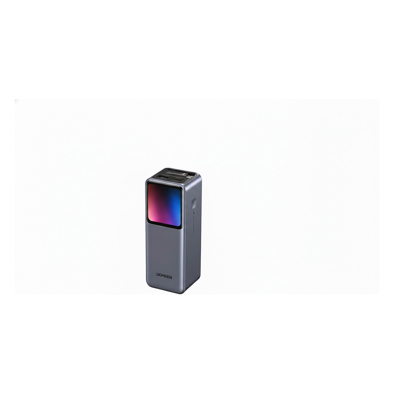 UGREEN PB726 20.000mAh 165W Powerbank 2x USB-C 1x USB-A ausziehbares USB-C Kabel TFT Display Smartphone Zubehör