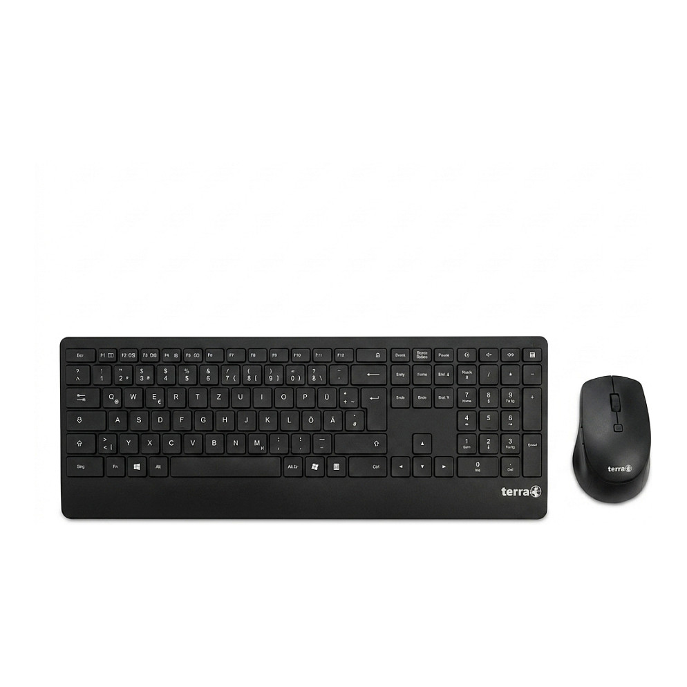 TERRA Desktop 4000 Wireless AES  USB black Copilot Tastatur+Maus, QWERTZ, 105 Tasten,