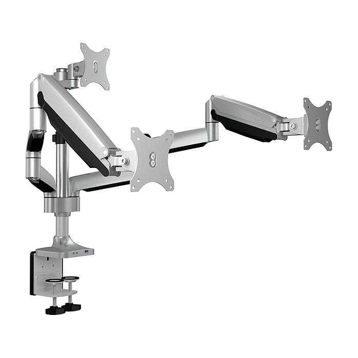ICY BOX IB-MS505-TI Monitorständer mit Tischhalterung für drei Monitore bis zu 32" (81 cm)