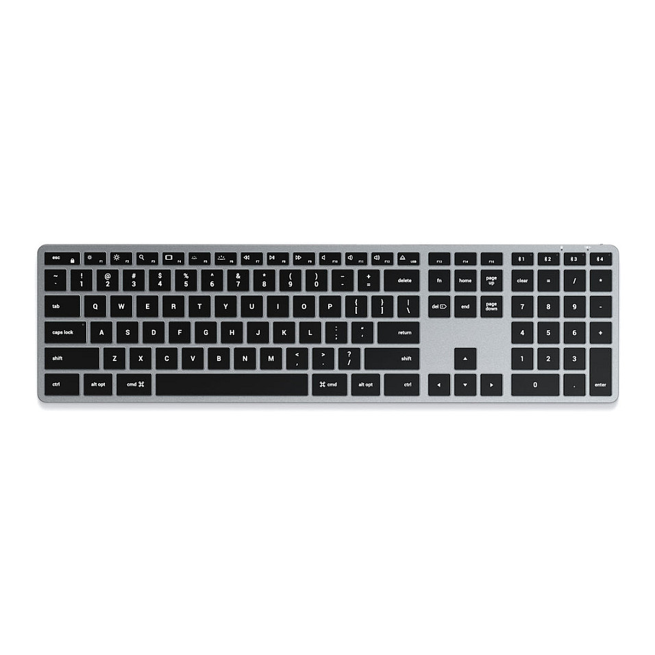 Satechi Slim X3 Bluetooth Tastatur, Schwarz/Grau, Bluetooth, Deutsch, ST-BTSX3M-DE Mäuse & Tastaturen