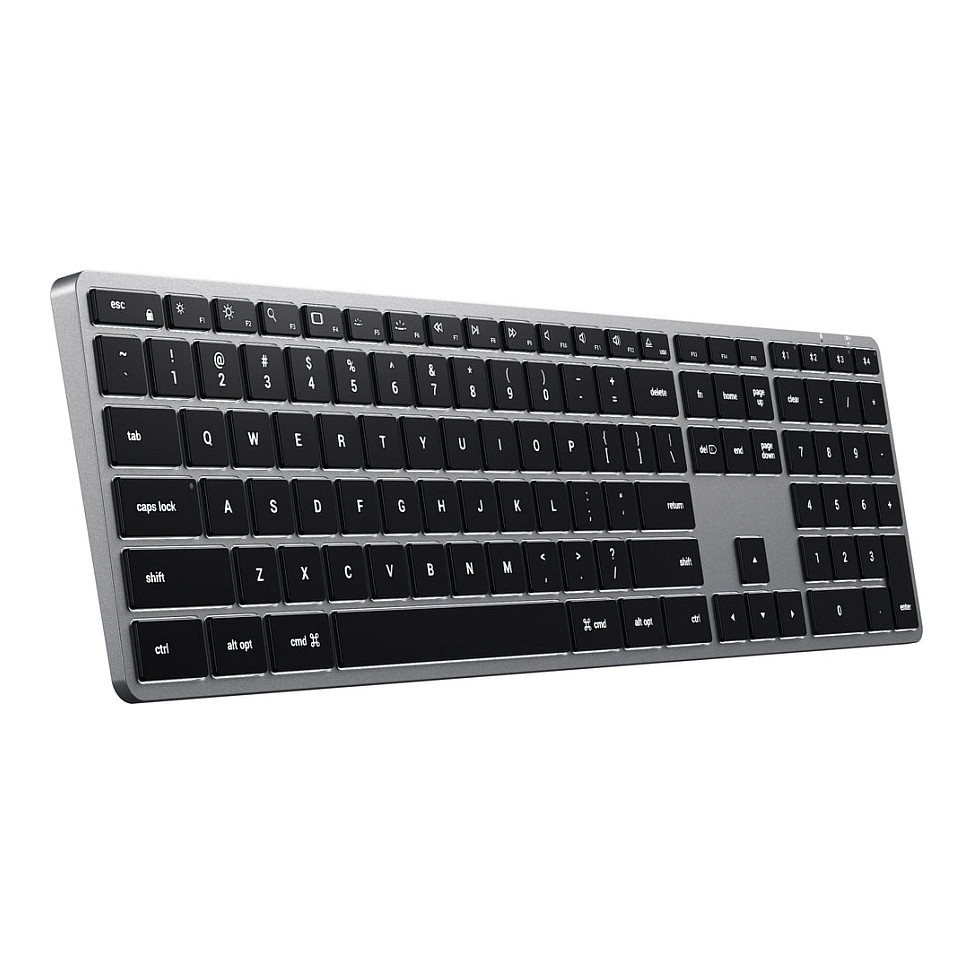 Satechi Slim X3 Bluetooth Tastatur, Schwarz/Grau, Bluetooth, Deutsch, ST-BTSX3M-DE