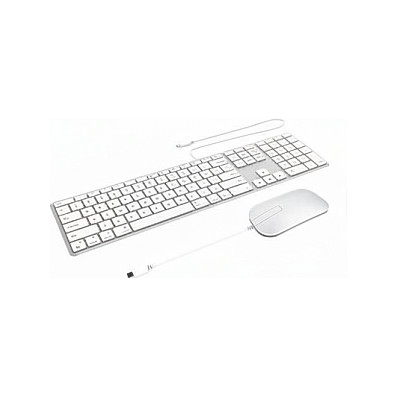 ZAGG Wired USB-C Combo: Tastatur & Maus Apple silber