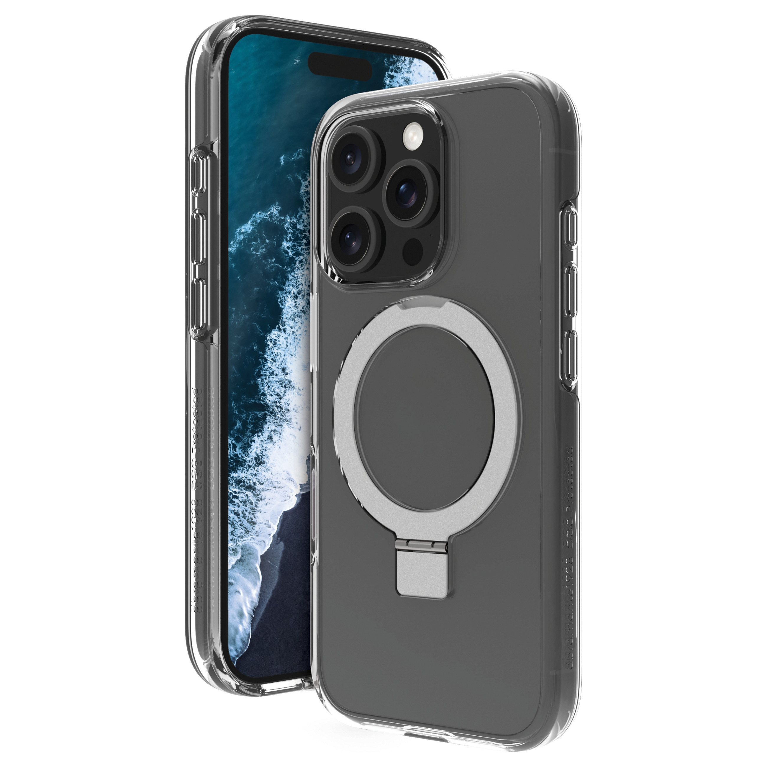 dbramante1928 Iceland Ultra - Hintere Abdeckung fr Mobiltelefon - Stnder - MagSafe-Kompatibilitt - D3O, Kunststoff - klar - fr Apple iPhone