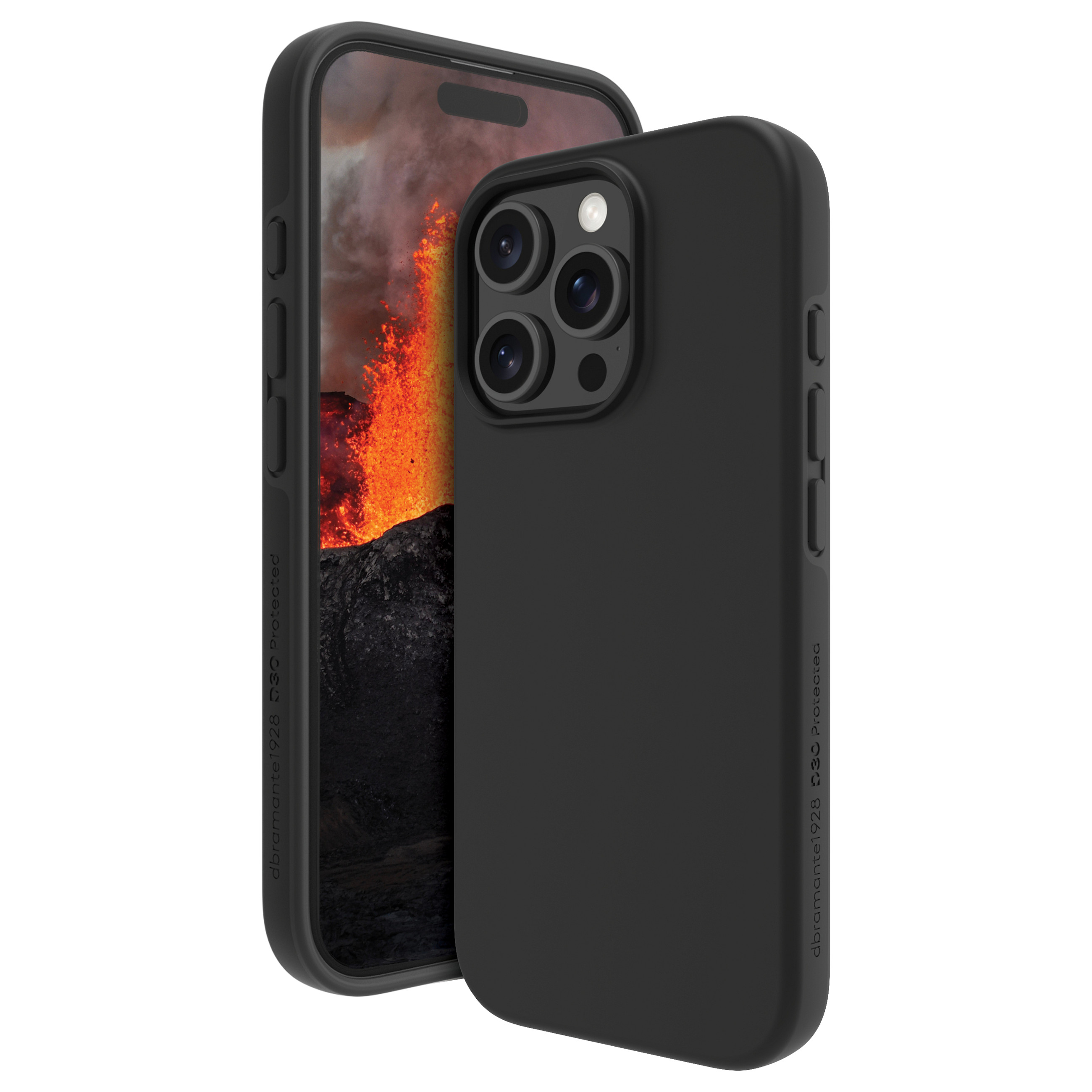 dbramante1928 Iceland Ultra - Hintere Abdeckung fr Mobiltelefon - MagSafe-Kompatibilitt - D3O, Kunststoff - Schwarz - fr Apple iPhone