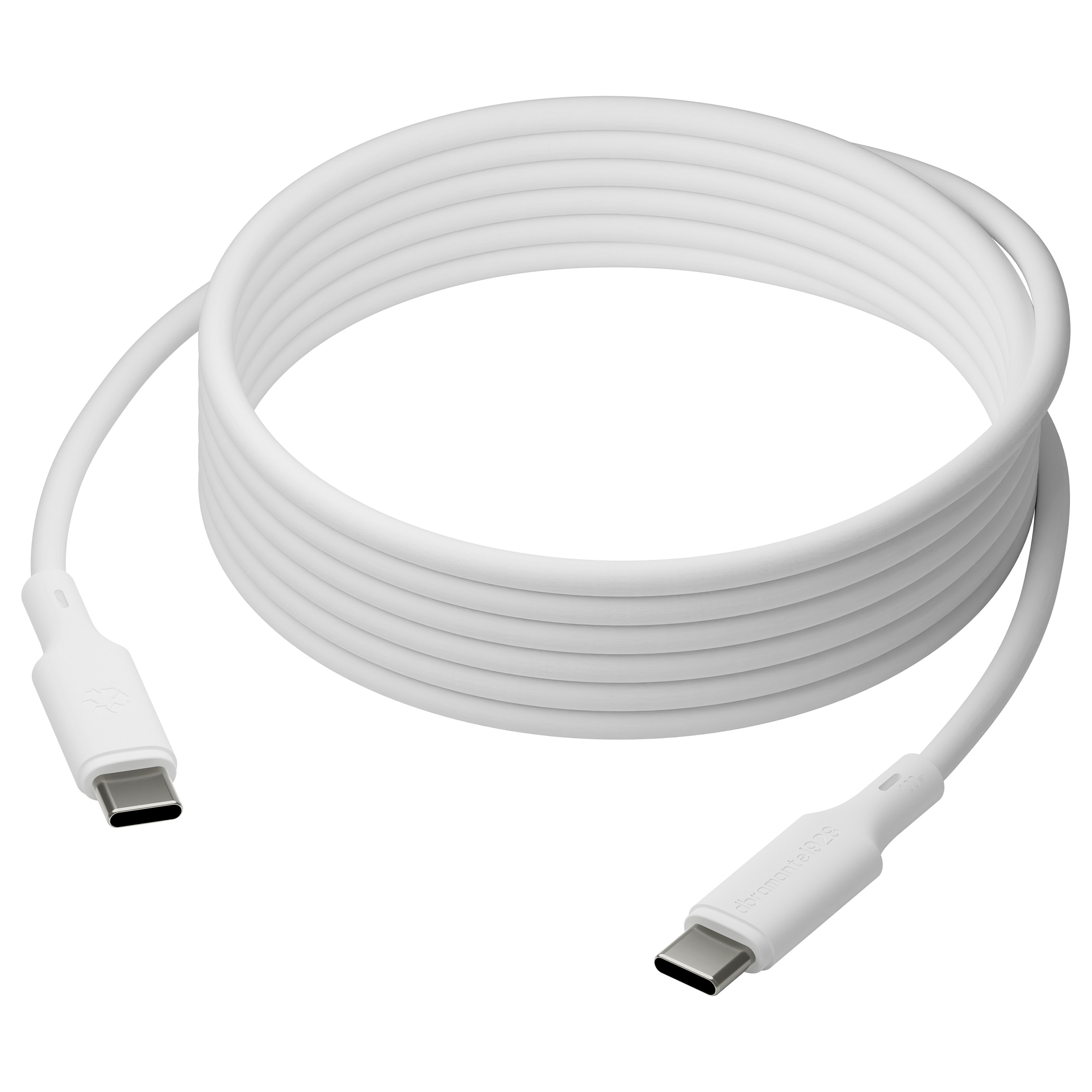 dbramante1928 IT - USB-Kabel - USB-C (M) zu USB-C (M) - 3 m - USB-Stromversorgung (100 W) - wei