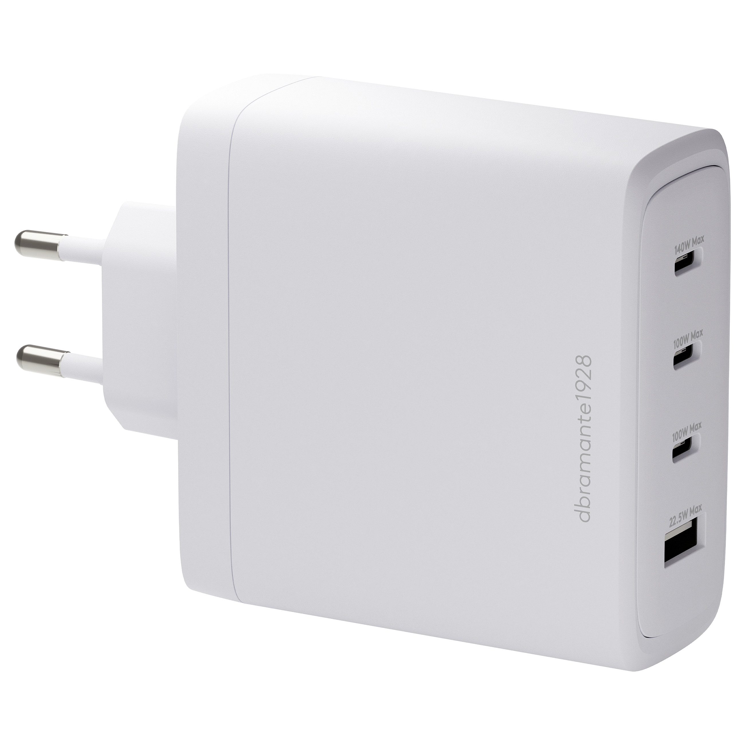 dbramante1928 re-charge - Netzteil - 140 Watt - 4 Ausgabeanschlussstellen (3 x USB-C, USB) - wei