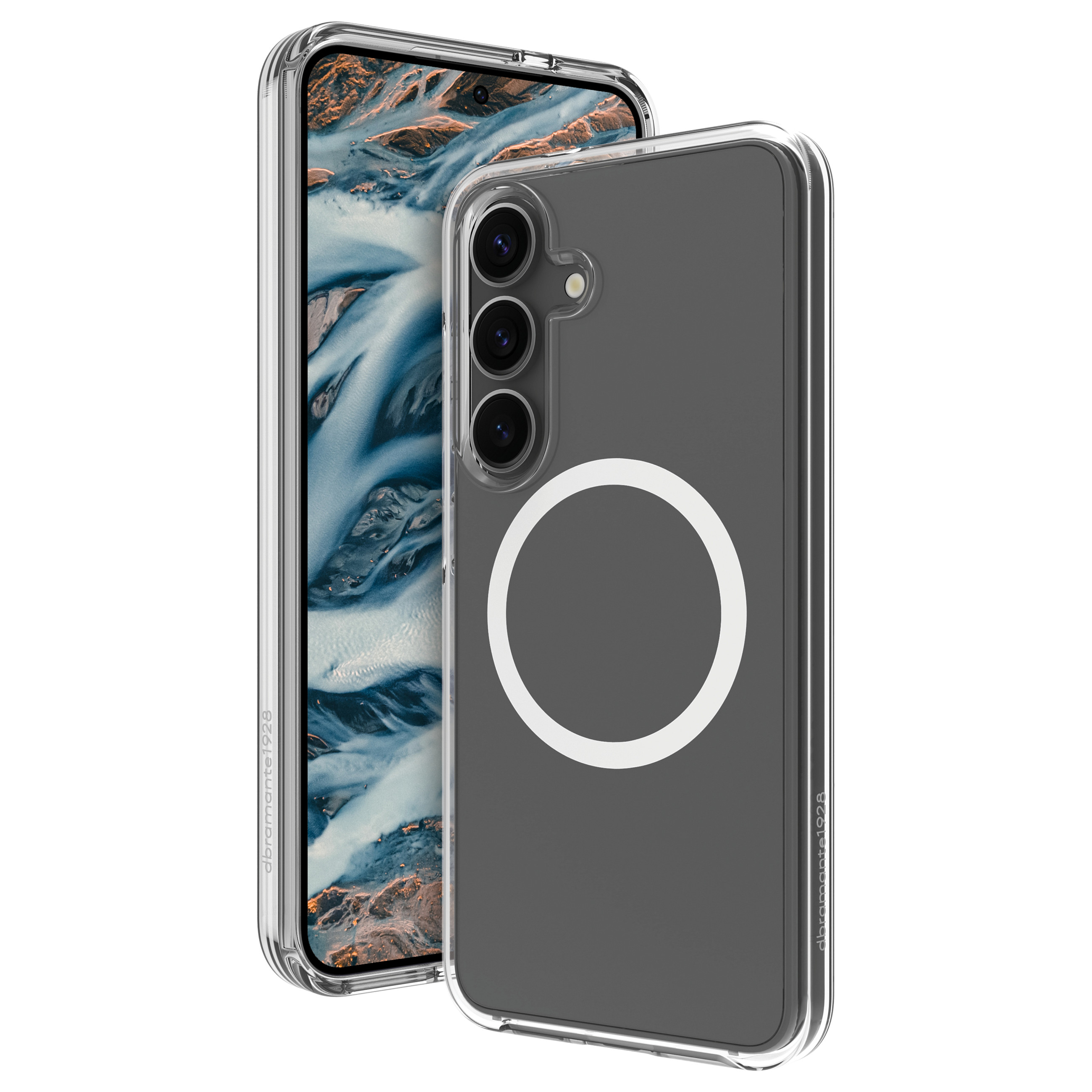 dbramante1928 Iceland Pro Qi2 - Hintere Abdeckung fr Mobiltelefon - MagSafe-Kompatibilitt - Kunststoff - klar - fr Samsung Galaxy S25+