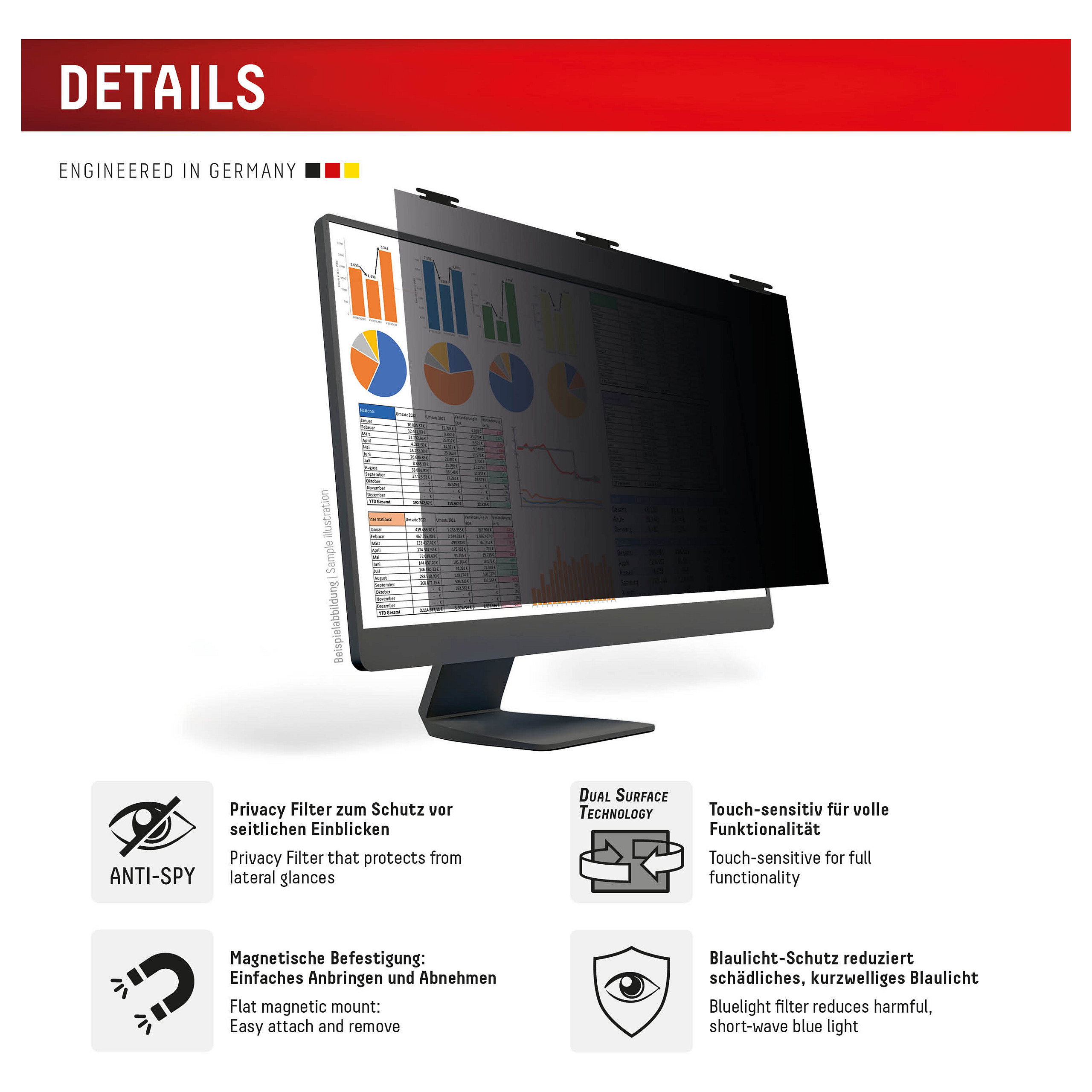 Displex 02088 display privacy filter