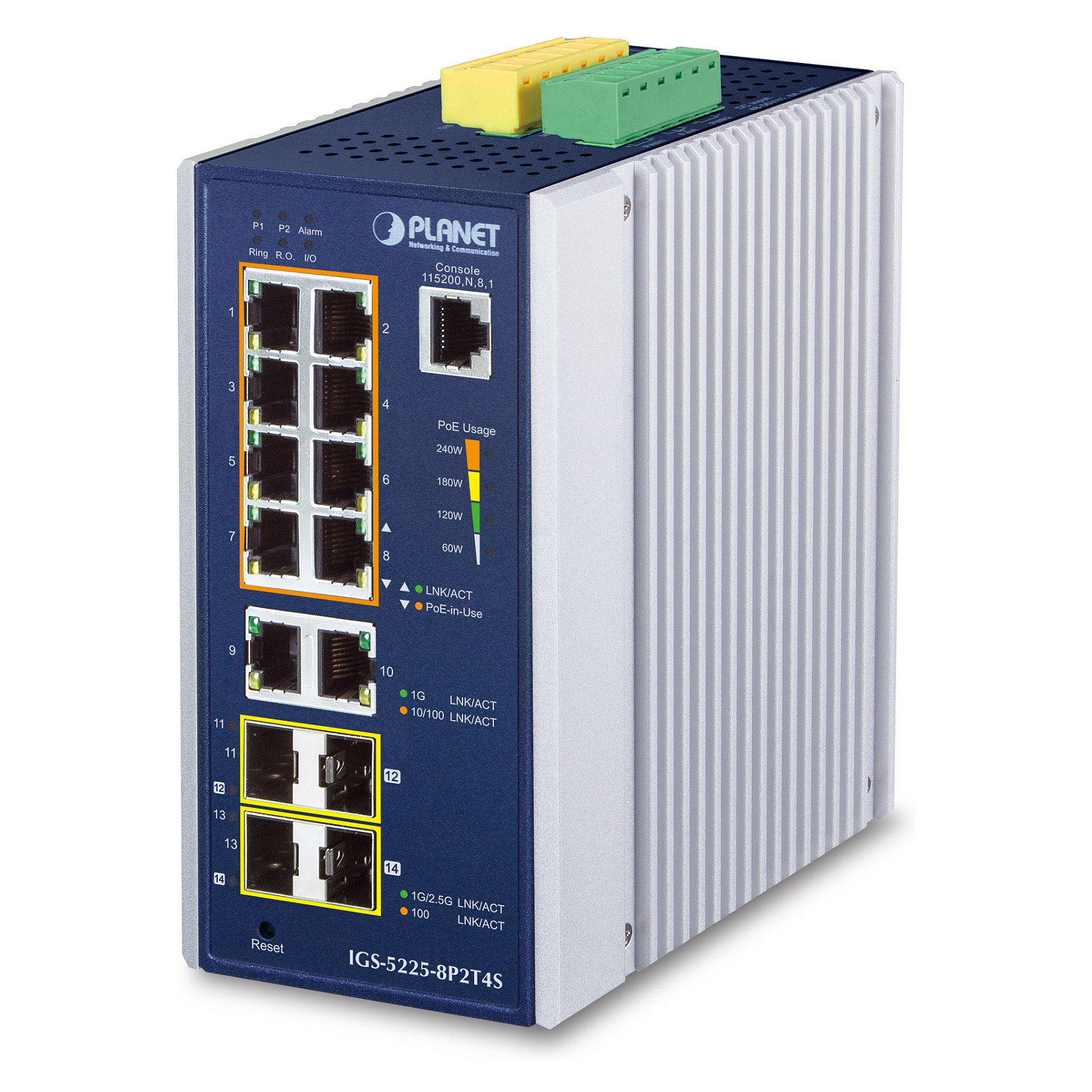 Planet IGS-5225-8P2T4S Industrial Managed Ethernet Switch