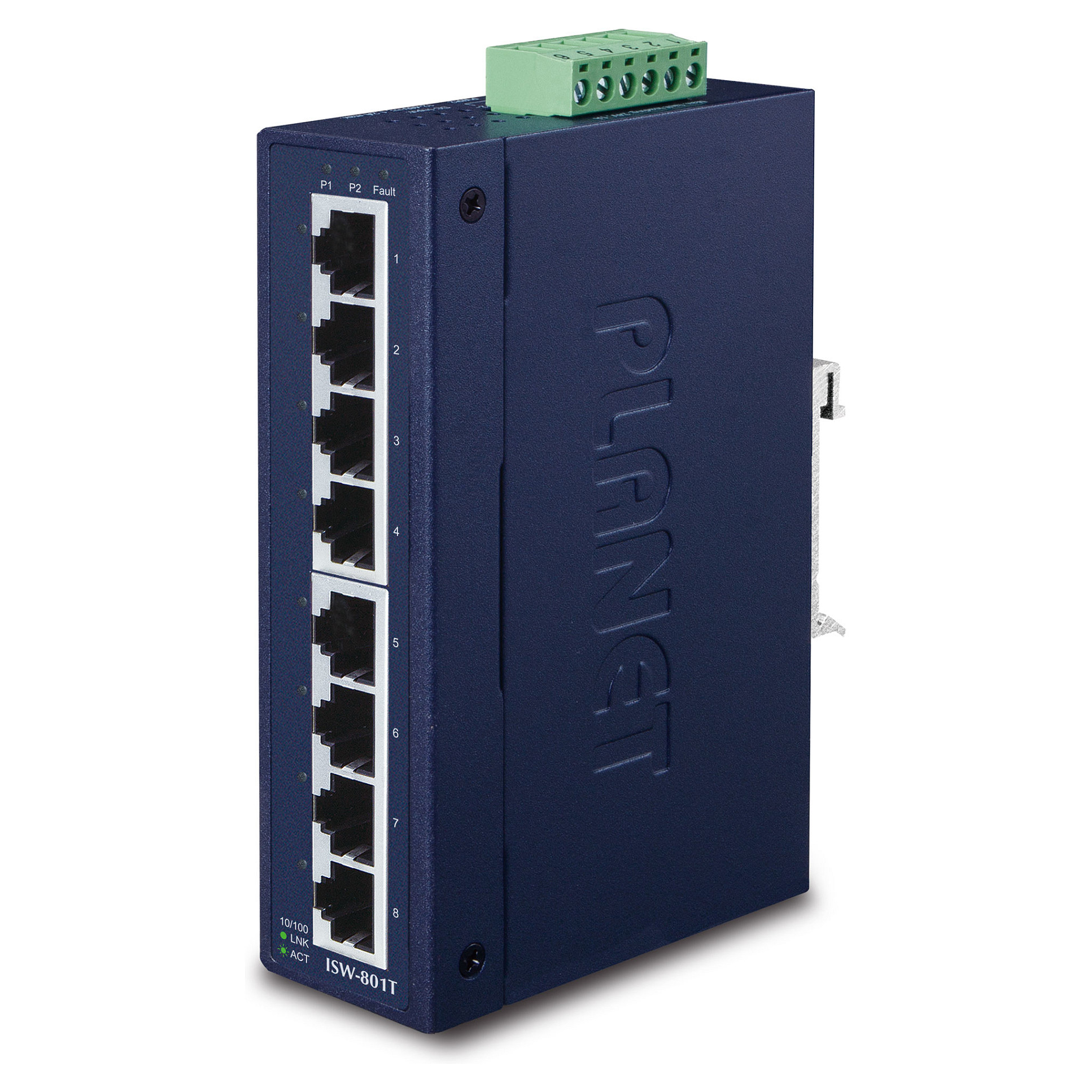 PLANET 8-Port 10/100TX Industrial Fast Ethernet Switch