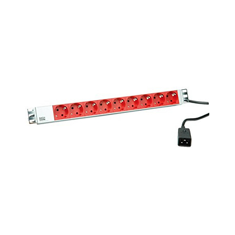 BACHMANN 19" Steckdosenleiste 9x Schutzkontakt C20-Stecker, Aluminium