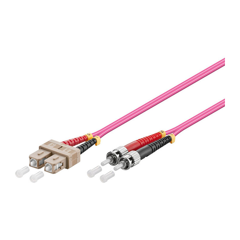 Patchkabel LWL Duplex OM4 (Multimode, 50/125) SC/ST, LSZH, austauschbare Polarität, 1m, Good Connections® Netzwerk