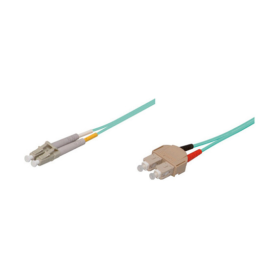 Patchkabel LWL Duplex OM3 (Multimode, 50/125) LC/SC, LSZH, austauschbare Polarität, 5m, Good Connections® Netzwerk