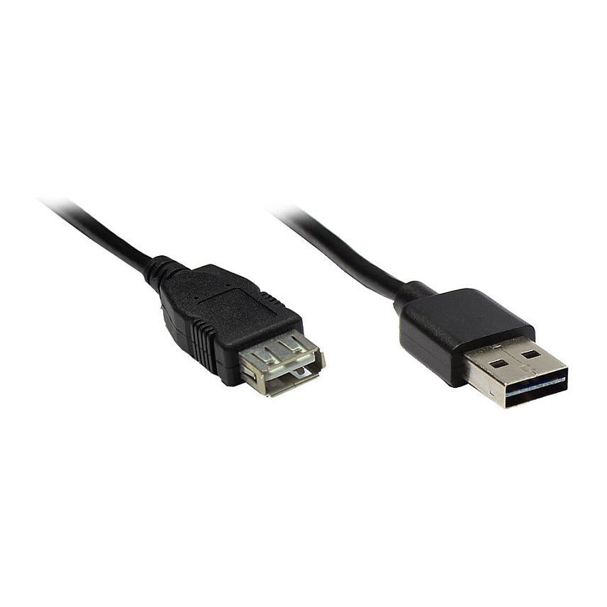 Good Connections USB2.0 Verlängerung A-St.-A-Bu. schw. 1m