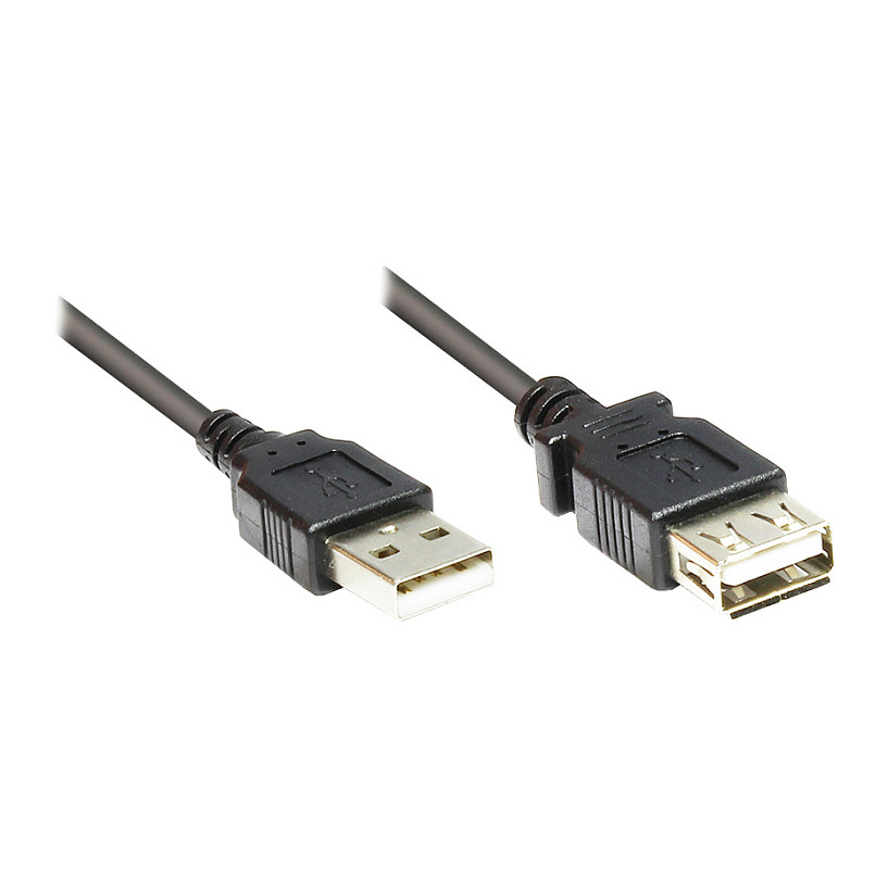 Good Connections USB2.0 Verlängerung A-St.-A-Bu. schw.