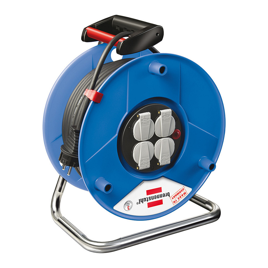 Brennenstuhl Garant Indoor-Kabeltrommel, 4-fach (blau, 25 Meter)