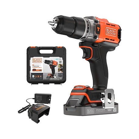 Black&Decker Akku-Schlagbohrschr. 18V 2Ah. Kof BCD383D1XK