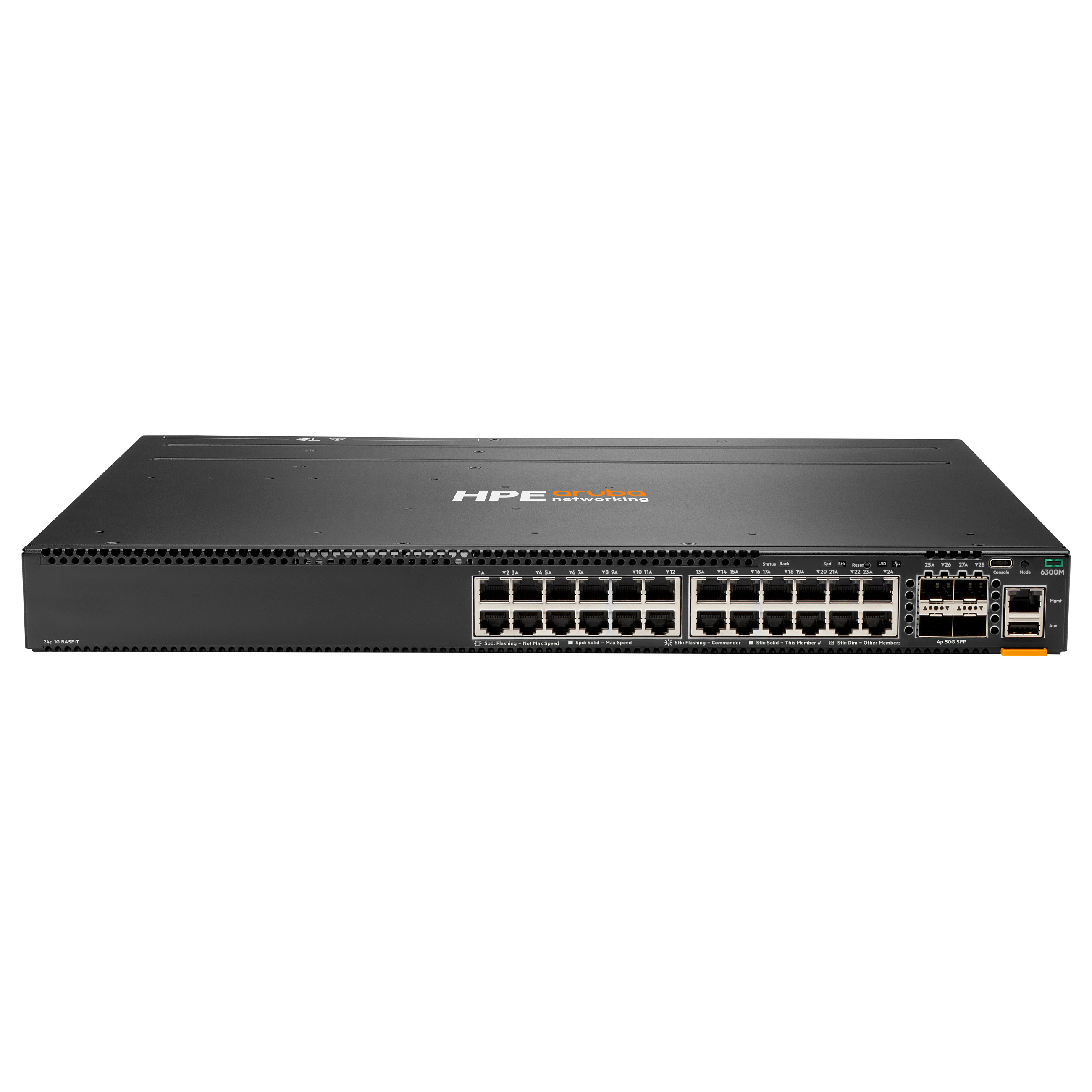 HPE Aruba Networking CX 6300M 24-port 1GbE and 4-port SFP56 Switch