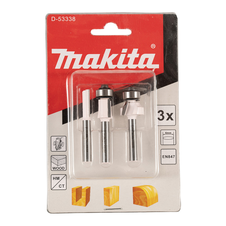 Makita Fräser-Set 3-tlg. 6mm