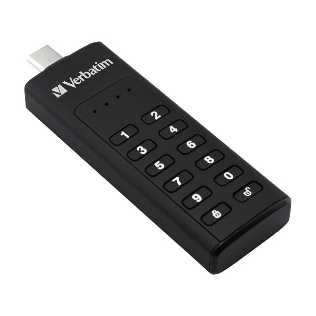 STICK 64GB USB 3.1 Gen 1 Verbatim Keypad Secure USB-C 49431