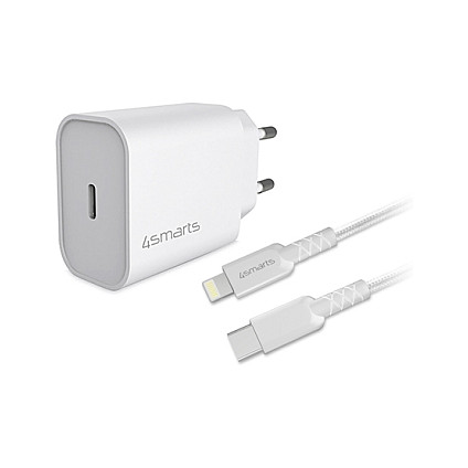 4smarts Schnelllade-Set 20W mit 1.5m Lightning Kabel f. iPhone
