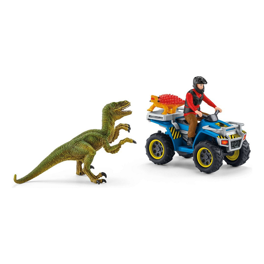 Schleich Dinosaurs 41466 Flucht auf Quad vor Velociraptor Spielwaren
