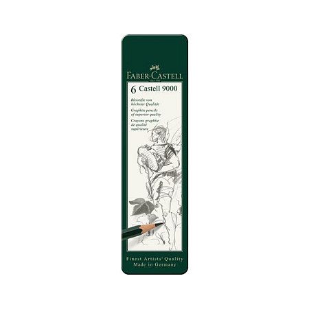 FABER-CASTELL Bleistift Castell 9000 6er Etui