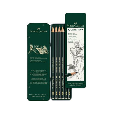 FABER-CASTELL Bleistift Castell 9000 6er Etui