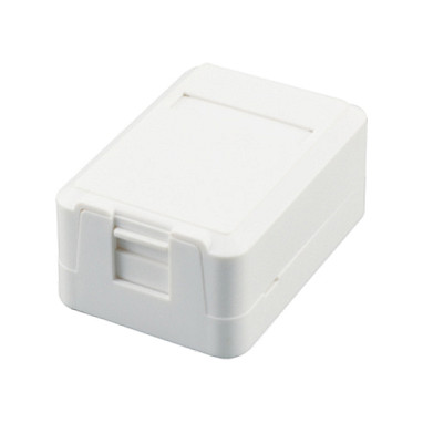 Equip Aufputzdose 1x Keystone Jack mit Abdeckung weiß