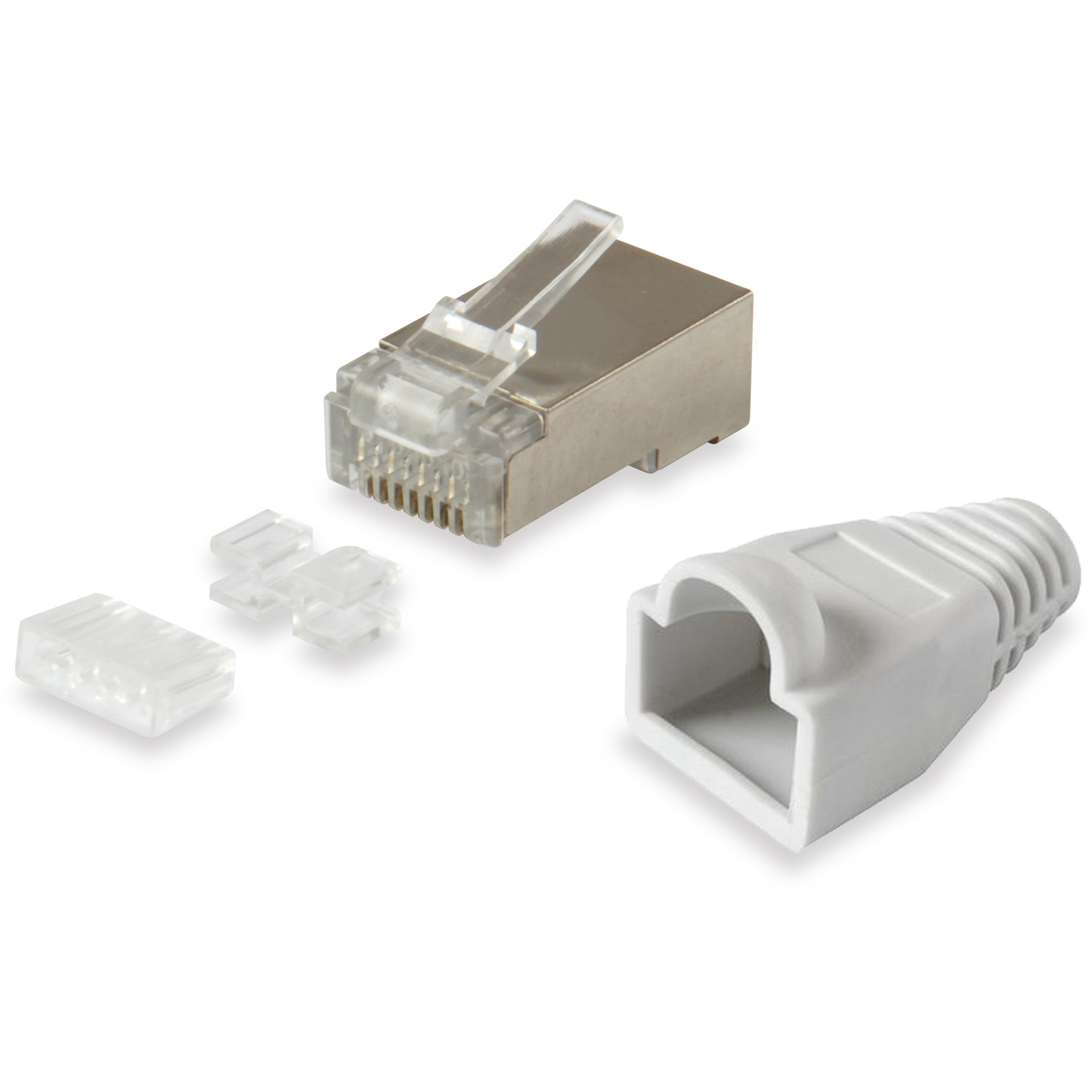 Equip Stecker RJ45 Cat6 100STK mit Knickschutz u. Einf, 121181 (BILD1)