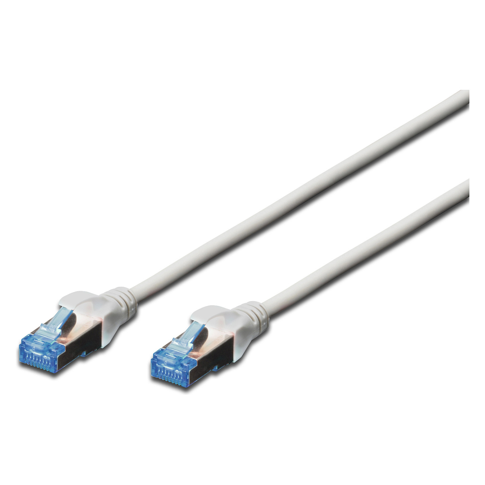 DIGITUS Patchkabel Cat5e SF/UTP Ste. RJ45 5,00m grau Polybeutel