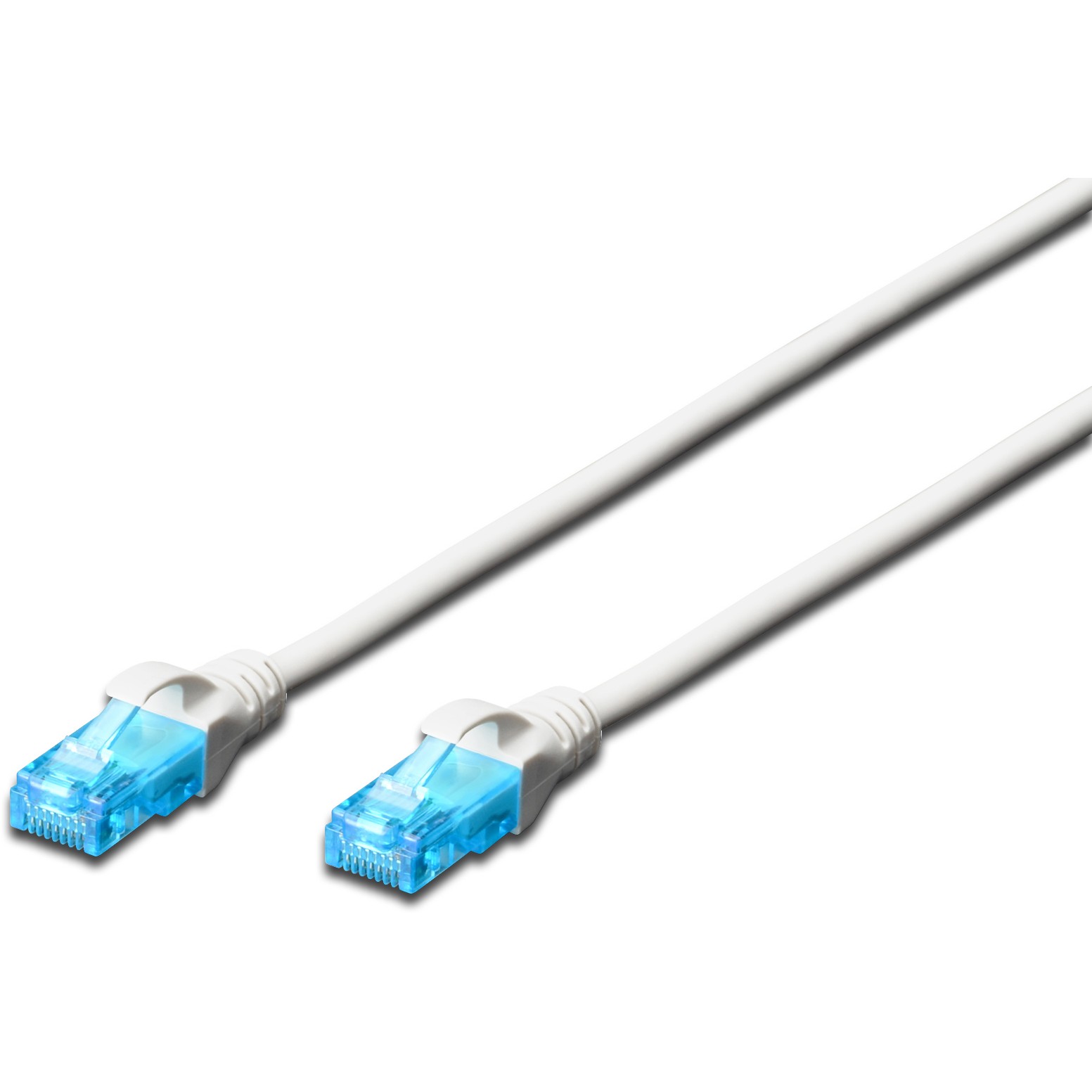 DIGITUS Patchkabel RJ45 U/UTP Cat5e 5.00m weiß Hebelschutz Polybeutel - DK-1512-050/WH