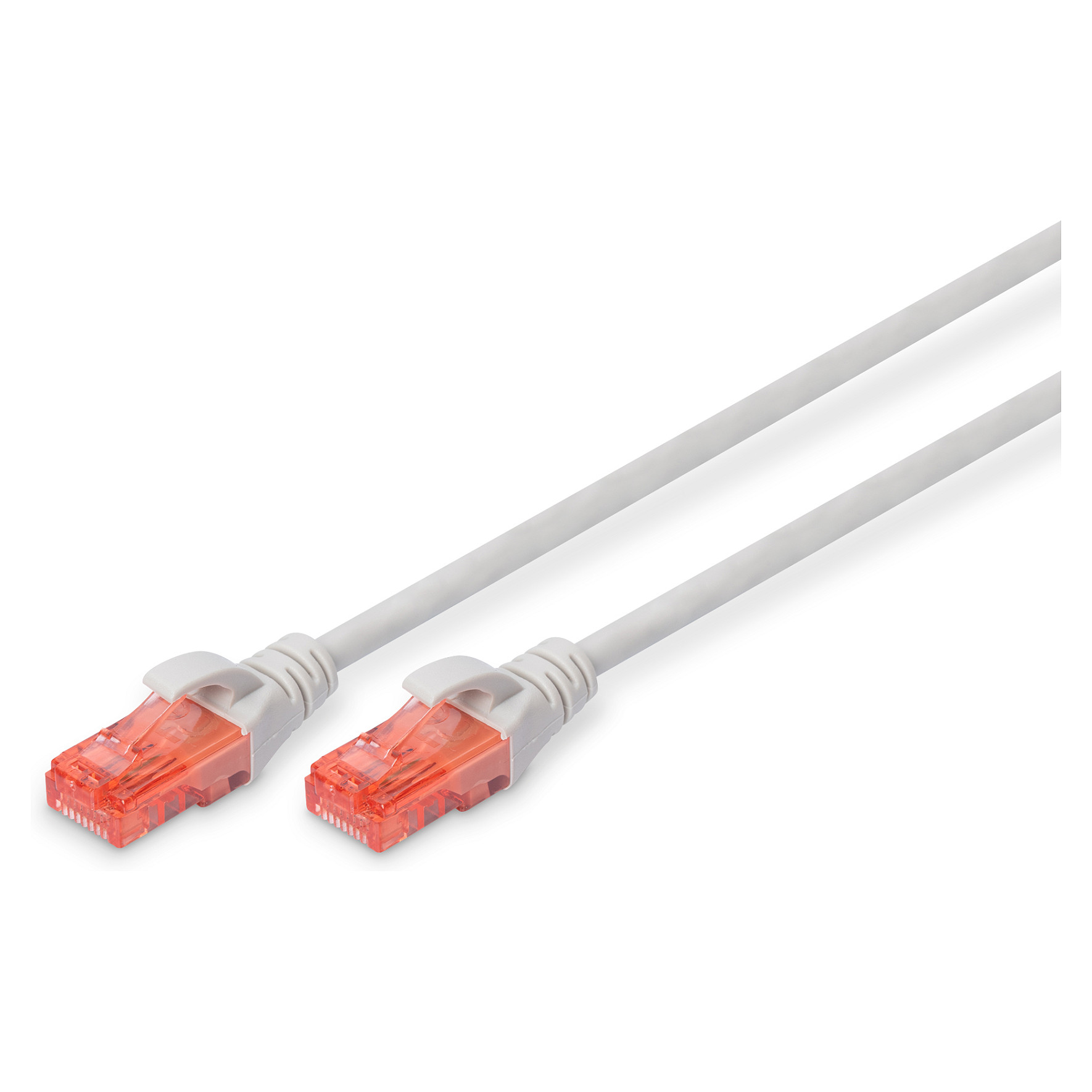 DIGITUS Patchkabel Cat6 U/UTP 2xRJ45 1.0m grau Hebelschutz Polybeutel