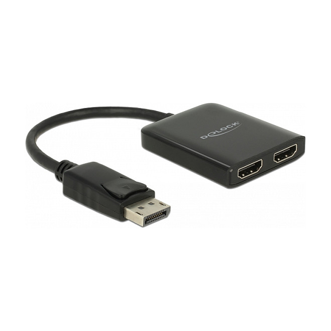 DELOCK DisplayPort 1.4 Splitter 1 x DisplayPort zu 2 x HDMI MST