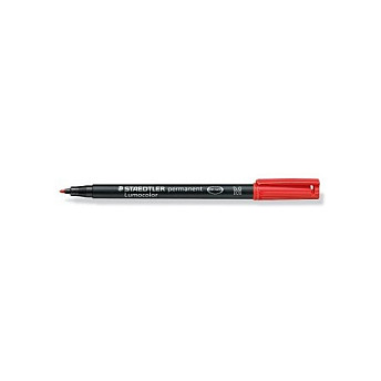 STAEDTLER Folienstift Lumocolor perm M rot 10 Stück