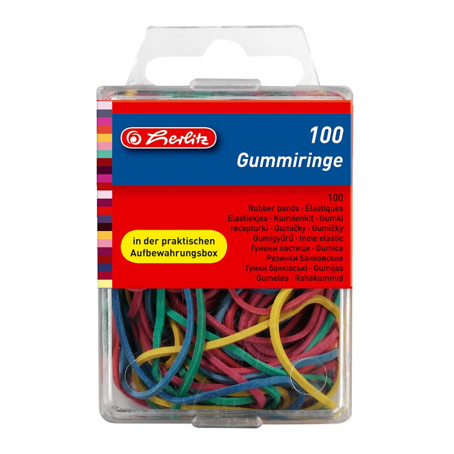 Herlitz Gummiring 100er Box 20-70mm Durchmesser Büro-Ausstattung