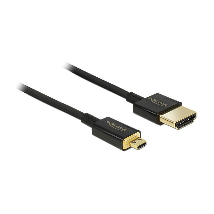 DeLOCK HDMI-A/HDMI Micro-D, 1 m HDMI cable Display
