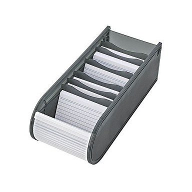 WEDO Karteikasten DIN A8 pour 500 Karteikarten gris