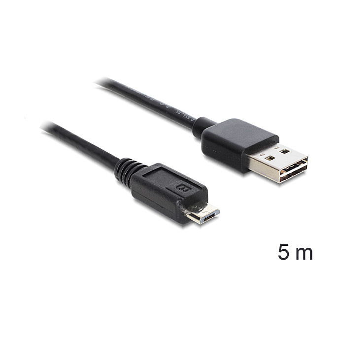 DeLOCK EASY-USB 2.0-A - USB 2.0 micro-B, 5m USB cable USB