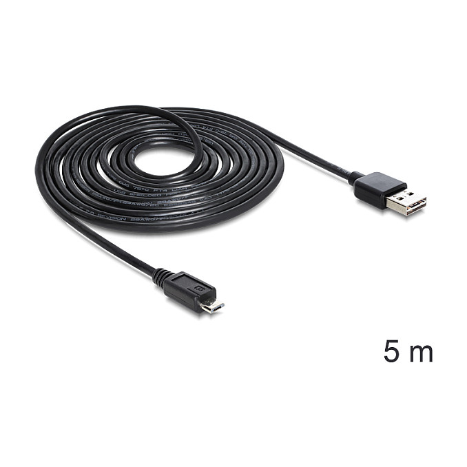 DeLOCK EASY-USB 2.0-A - USB 2.0 micro-B, 5m USB cable