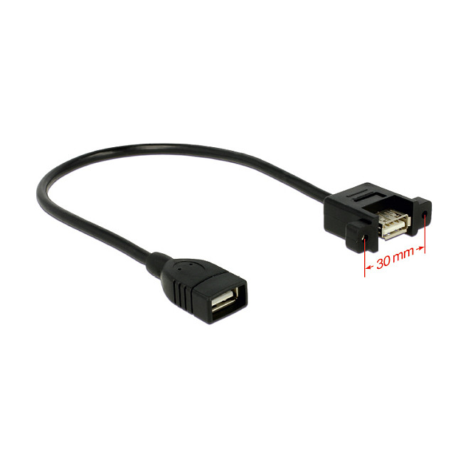 DeLOCK 0.25m 2xUSB2.0-A USB cable