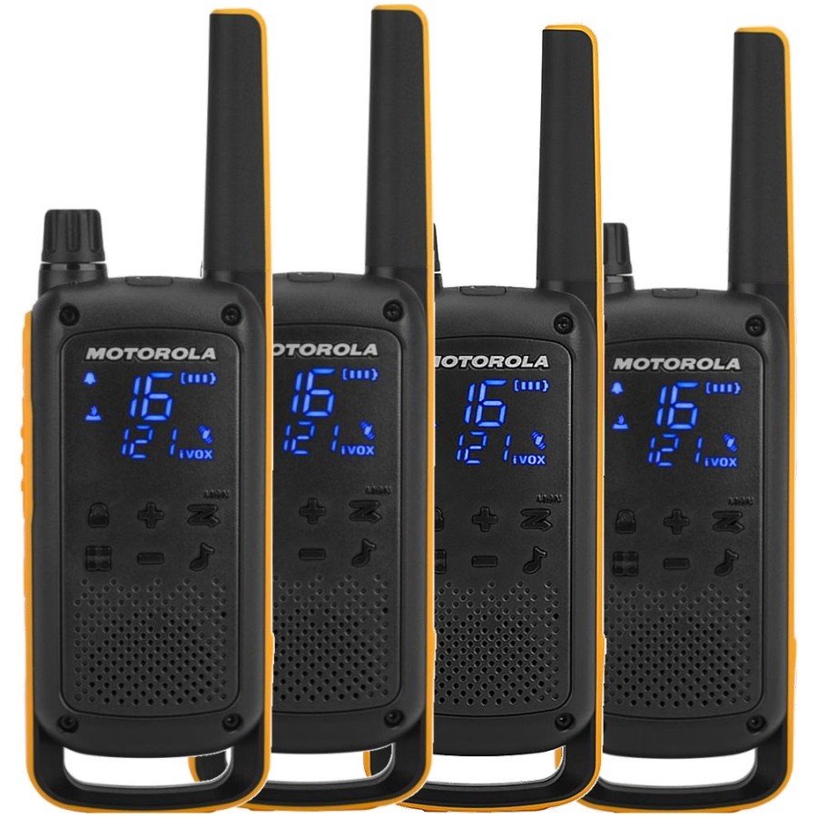 5031753007218 - T82 extreme schwarz gelb Quartett Walkie Talkies 10km ipx4 Widerstand führte Taschenlampe - Motorola 5031753007218 - T82 extreme schwarz gelb Quartett Walkie Talkies 10km ipx4 Widerstand führte Taschenlampe - Motorola