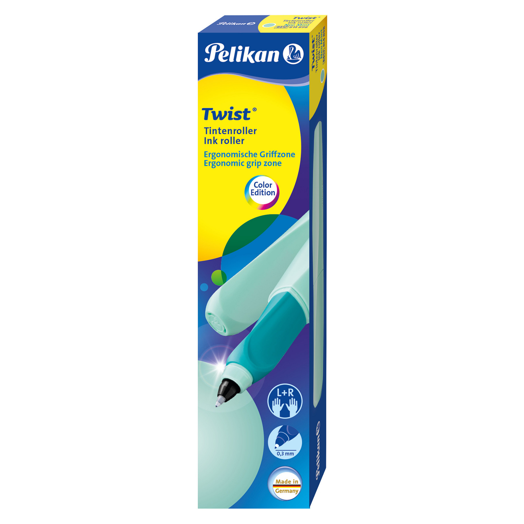 Pelikan Tintenroller Twist R457 Neo Mint +2P Faltschachtel Toner