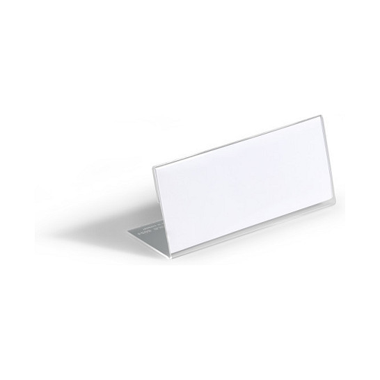 DURABLE Tischnamensschild Acryl 61x150mm transp 10er Pck