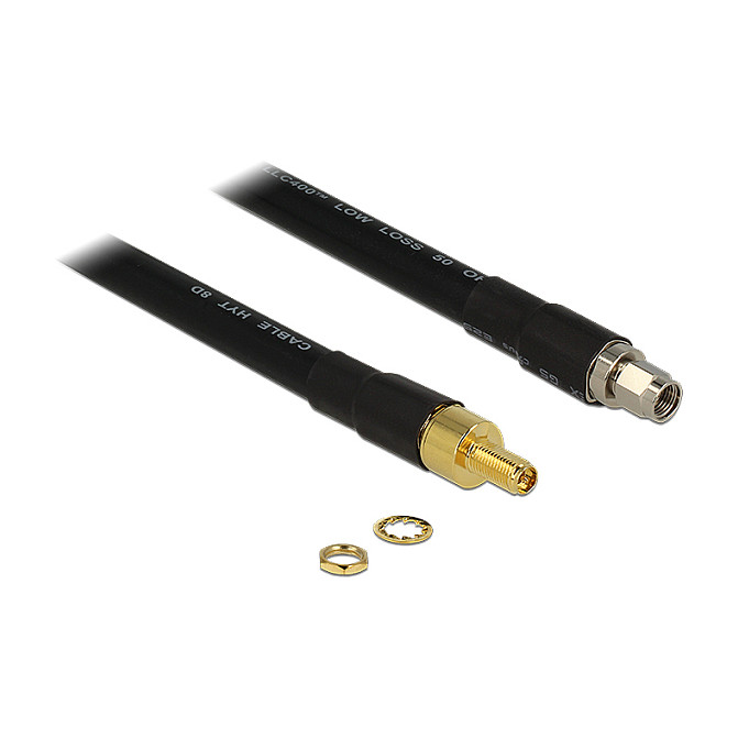 DeLOCK 0.4m RP-SMA/RP-SMA coaxial cable Netzwerk