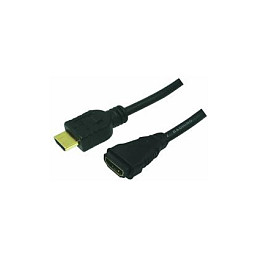 Logilink HDMI-Kabel Ethernet A -> A St/Bu 5.00m Gold Verl. Display
